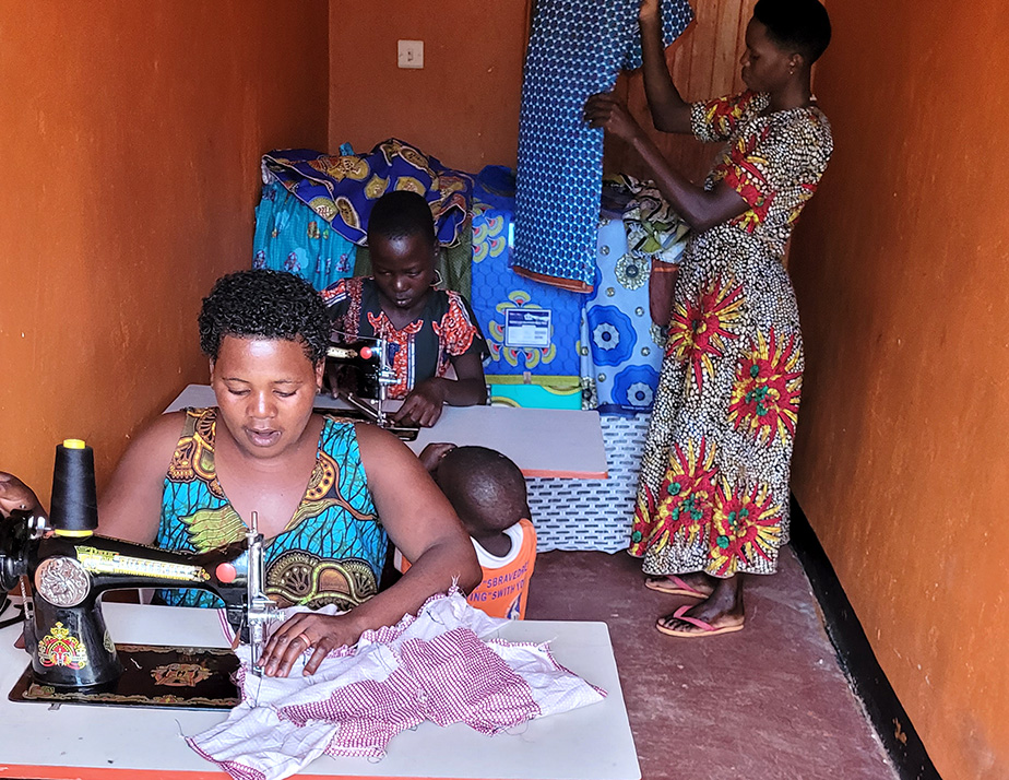 tailoring skills for single mothers byumba community bwindi uganda